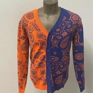 Lavane cardigan sweater paisley button front modern fit